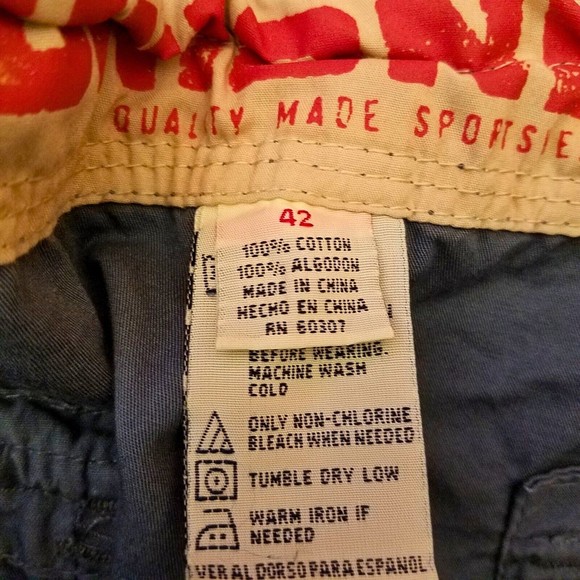 Unionbay Steel Blue Cotton Bermuda Cargo Shorts Size 42 - Picture 3 of 3